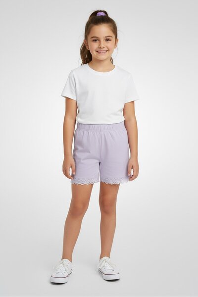 GUPPY Kids Girl Solid Basic Shorts, Lavender