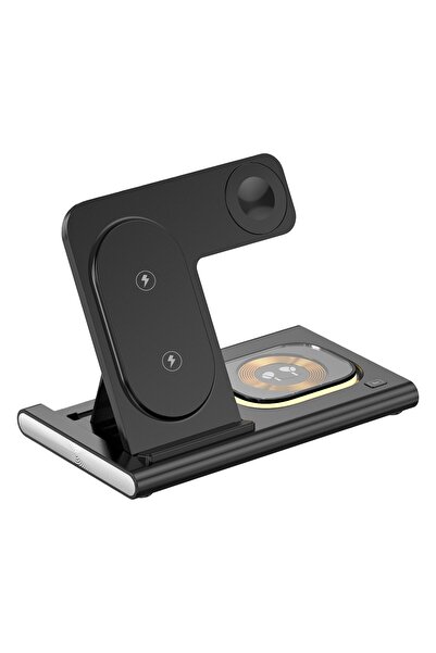 Crocodileskids Incarcator Wireless 3 in 1 Fast Charger, Leski, Compatibil cu ...