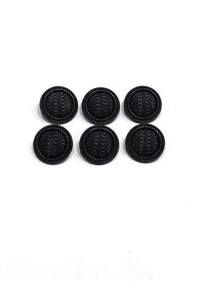 karantuhafiye Italian Coat Button / Black / Fabric Textured with Shiny Edge /...