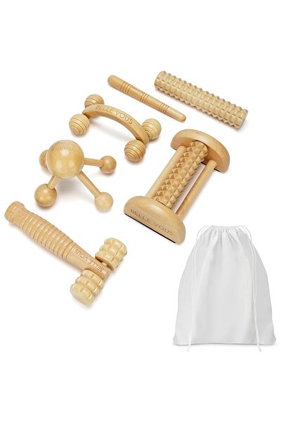 Belle Vous Set de masaj, 6 piese, anticelulitic, relaxare musculară, modelare...