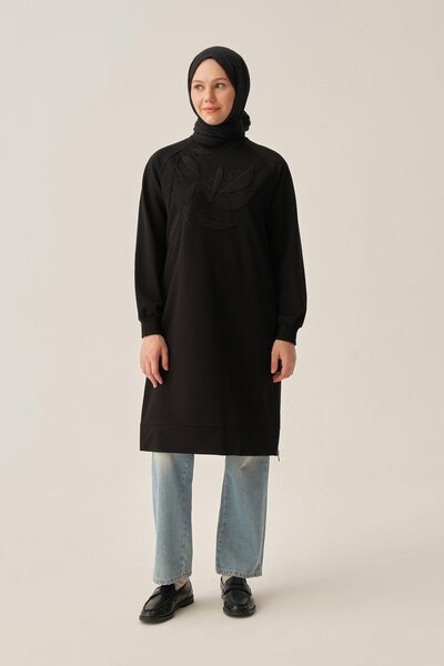 ALLDAY Cotton Leaf Patterned Tunic