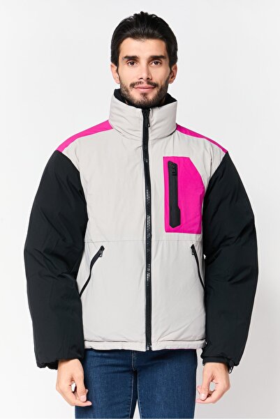 Calvin Klein Men Printed Reversible Puffer Jacket, Multicolor