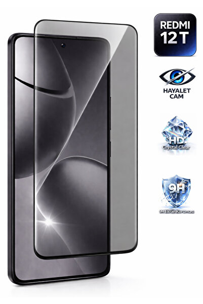 Tech&bello accessories واقي شاشة ريدمي 12T هايتل، زجاجي بتغطية كاملة، مضاد لل...