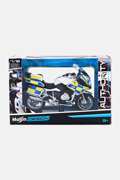 Maisto Die-Cast Metal 1/18 Authority Police Motorcycles, Multicolor