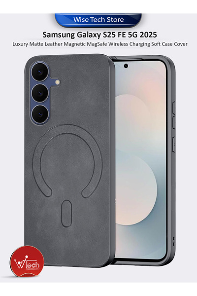 Wtech Samsung Galaxy S25 FE 5G 2025 Luxury Leather Magnetic MagSafe Wireless ...