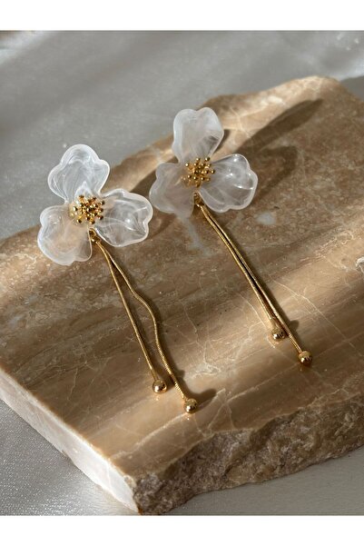BIJUTERI Flower Model Dangle Earrings