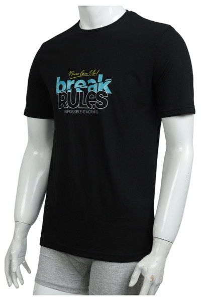TOSKI Ανδρικό T-Shirt Break Rules Μαύρο