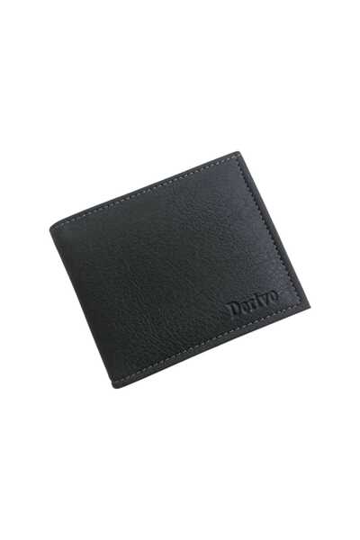 VO CRAFT Siyah Suni Deri Erkek Cüzdan – 9 Kart Bölmeli, Para Bölmeli, Gizli B...