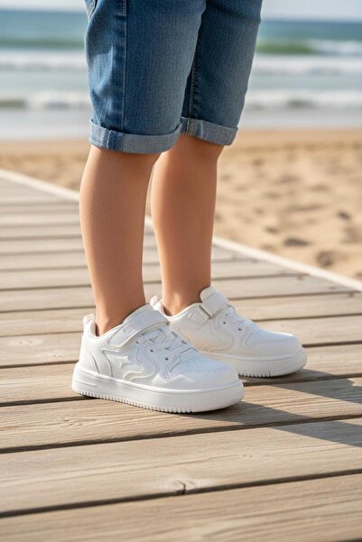 Cool حذاء رياضي أبيض للأطفال من إلدون أورثوبيديك للجنسين