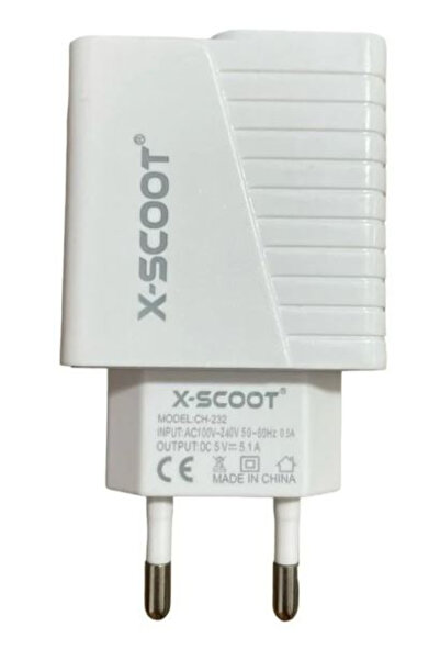 X-SCOOT USB Type C Charger, 2 Ports, 5.1A-20W, Compatible with Samsung, Huawe...