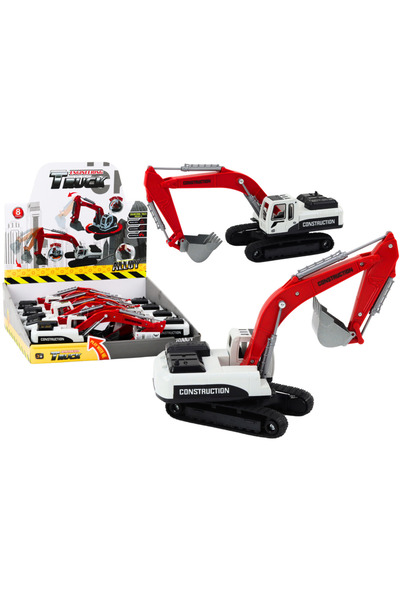 LEAN Excavator pe șenile cu cupă metalică ALB-ROȘU 360