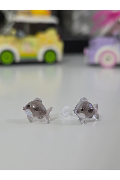 AyShope Fish Patterned Silicone Children's Earrings, a Pair of Antiallergic T...