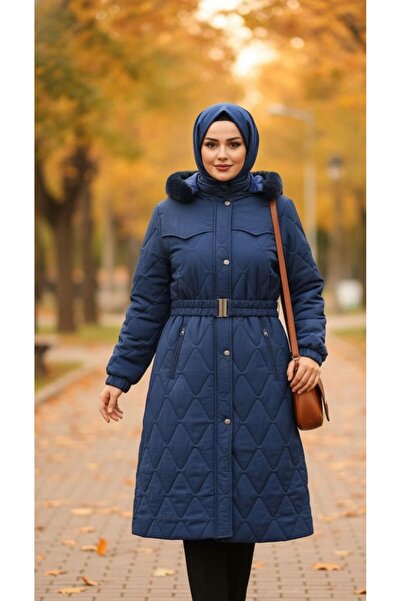 arden butik معطف شتوي نسائي مبطن قابل للنفخ مع غطاء للرأس