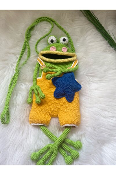 CNR AMİGURUMİ Kurbağa Telefon Çantası