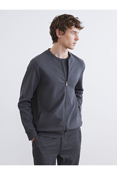 LC Waikiki سترة رياضية للرجال بسحّاب من أنثراسايت ستاندرد فومول