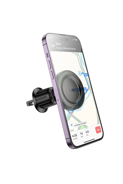 Hoco Car Phone Holder, Magnetic, Ventilation Mount, PullClip, Black, H56