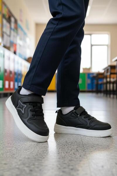 Cool حذاء رياضي أسود للأطفال من Eldon Orthopedic للجنسين