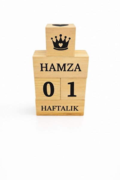 LİFİİ KİŞİYE ÖZEL İSİMLİ-%100 DOĞAL ORGANİK AHŞAP-BEBEK ANI KÜPÜ-AYLIK HAFTAL...