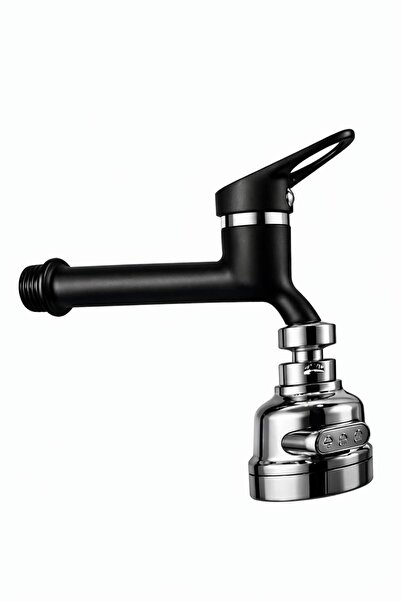 RocciArmatur صنبور مرحاض طويل من الكروم الأسود مع رأس متحرك بثلاث وظائف - صنب...