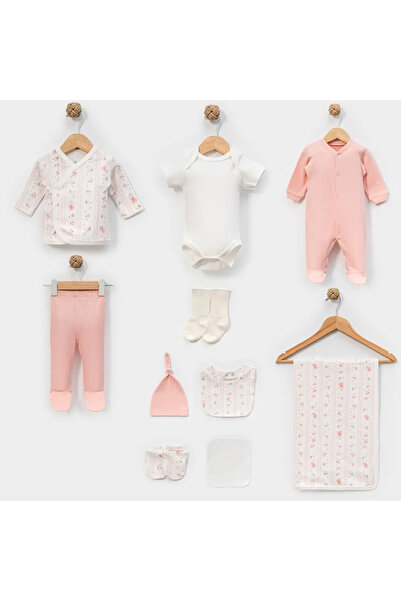 10'lu Kız Bebek Jr Soft Pink Hastane Çıkışı Set Pudra