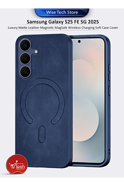 Wtech Samsung Galaxy S25 FE 5G 2025 Luxury Leather Magnetic MagSafe Wireless ...