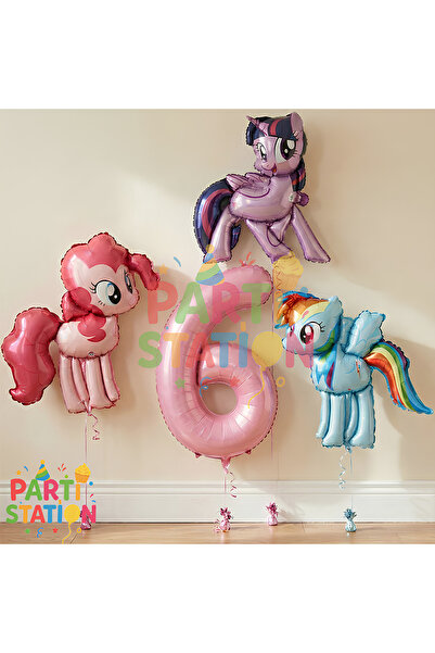 Parti Station My Little Pony Konsept 6 Yaş Balon Seti 4 Parça Doğum Günü Balon