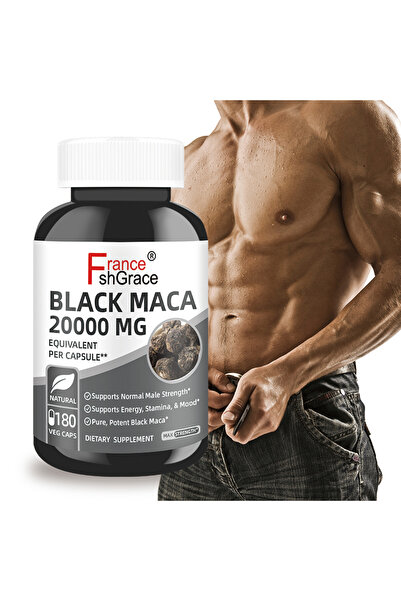 France shgrace BLACK MACA 20000 MG | MACA ROOT EXTRACT SUPPLEMENT| 180 CAPSULE