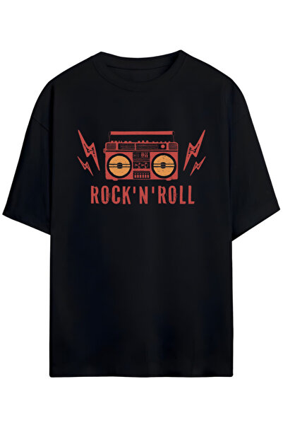 Pandorica's تي شيرت قطني للجنسين بتصميم روك راديو 1