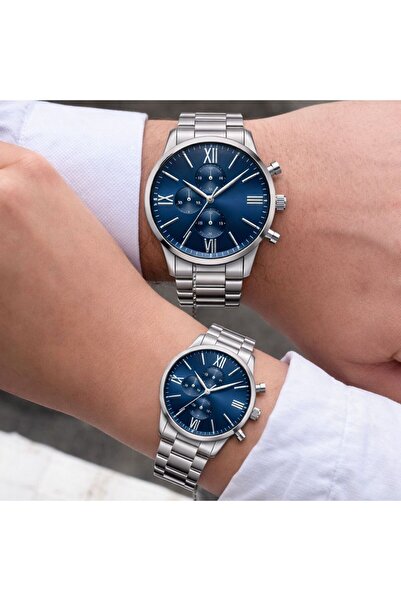 LOOQ Sevgili Combination Steel Strap Men's & Women's Wristwatch