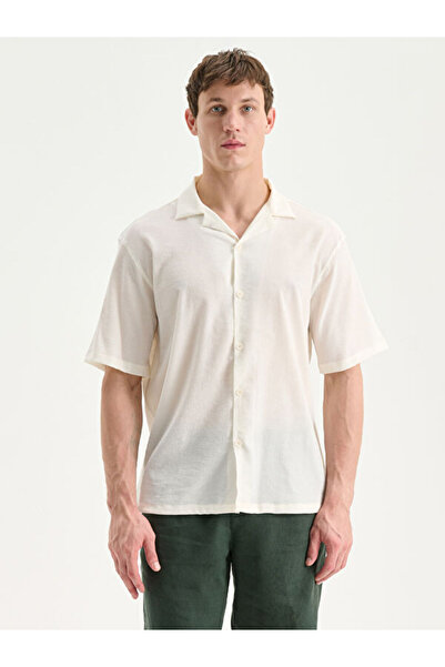 LC Waikiki Regular Fit Short Sleeve Men's Textured Shirt