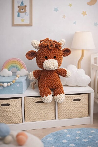 UrazTasarım Amigurumi Oyuncak,amigurumi Buzağı , Amigurumi Organik Oyuncak, u...