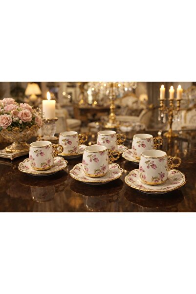 İnter Elegant Design Porcelain Coffee Cup Set for Stylish and Enjoyable Prese...