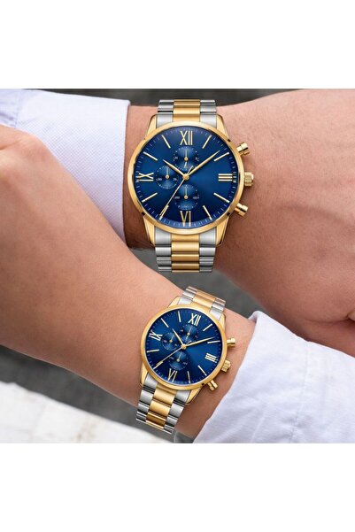 LOOQ Sevgili Combination Steel Strap Men's & Women's Wristwatch