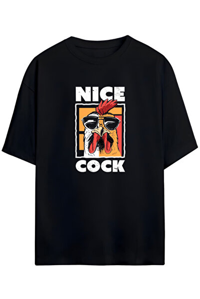 Pandorica's Tricou unisex din bumbac cu design amuzant de cocoș, cu text iron...
