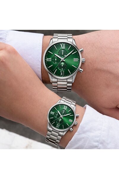 LOOQ Sevgili Combination Steel Strap Men's & Women's Wristwatch