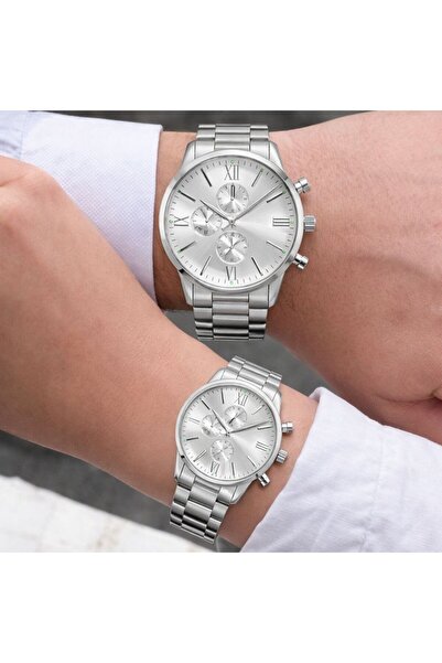 LOOQ Sevgili Combination Steel Strap Men's & Women's Wristwatch