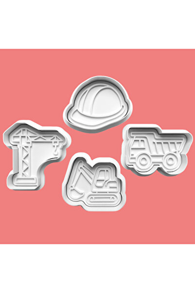 Sekovlog59 قالب بسكويت على شكل مجموعة أدوات البناء مكون من 4 قطع وقالب عجينة ...