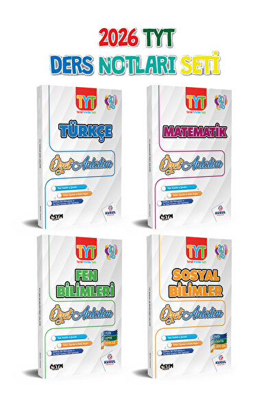 Kurul Yayıncılık 2026 TYT Tüm Dersler Konu Anlatımlı Ders Notları Seti