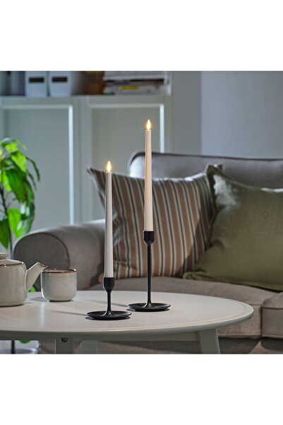 IKEA COZY ROOM - LED'li şamdan mumu , beyaz, pilli