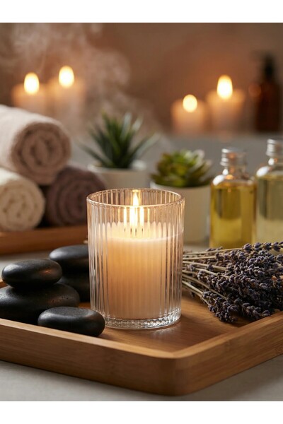 GLASSY Estetiğin Zirvesi: 10x15 El İşçiliği Optik Silindir Mumluk & Vazo