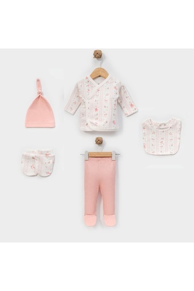 Butik 5'li Jr. Soft Pink Organik Hastane Çıkışı