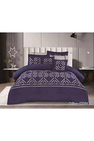 xi Duo Duo A summer double bedsheet set with a royal embroidered design, offe...