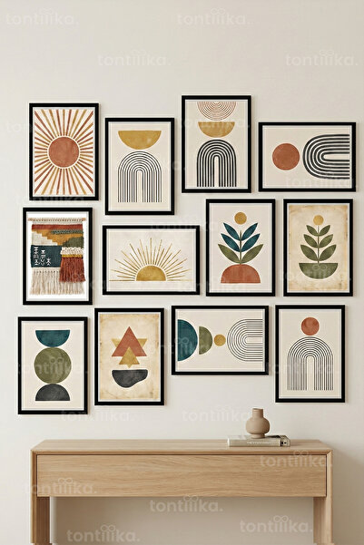 Tontilika Σετ ζωγραφικής 12 τεμαχίων Retro Geometric Boho με 2 επιλογές χρωμά...