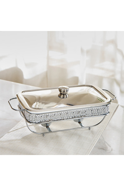 Home Box Trendy Stainless Steel Rectangular Food Warmer - 2 L