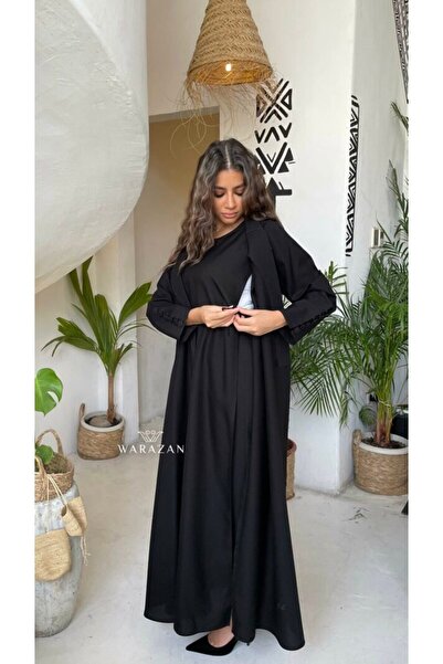 Warazan Practical black two-layer abaya and coat for work