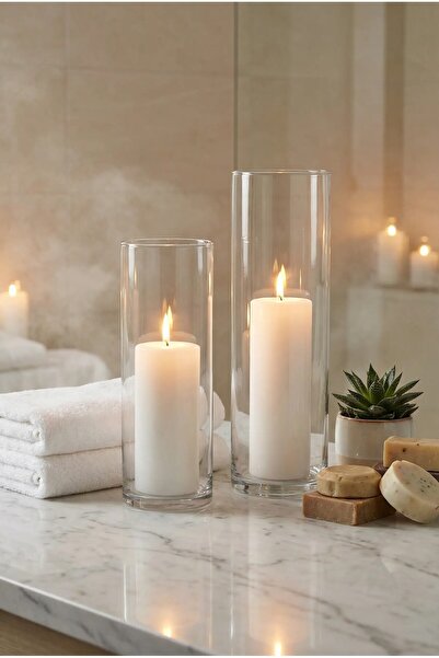 GLASSY Yaşam Alanınızda Modern Bir İmza: İkili El İşçiliği Dev Silindir Seti ...