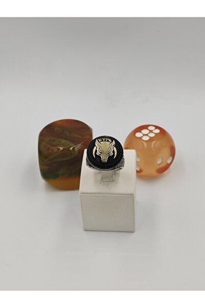 ALTUNTAŞ BÖRÜ GÖTÜRK YAZILI TAŞSIZ 925 AYAR 23 MM 16,20 G. ERKEK YÜZÜĞÜ