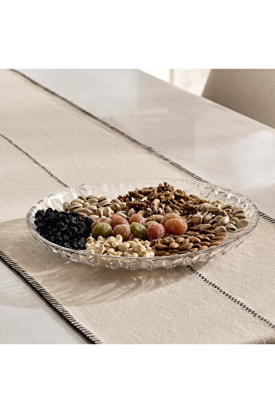 Home Box طبق زجاجي فاخر - 32.7 × 4.4 سم