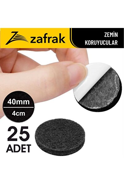 zafrakreklam Siyah Yuvarlak Yapışkanlı Sandalye Koltuk Mobilya Ayak Zemin Kor...