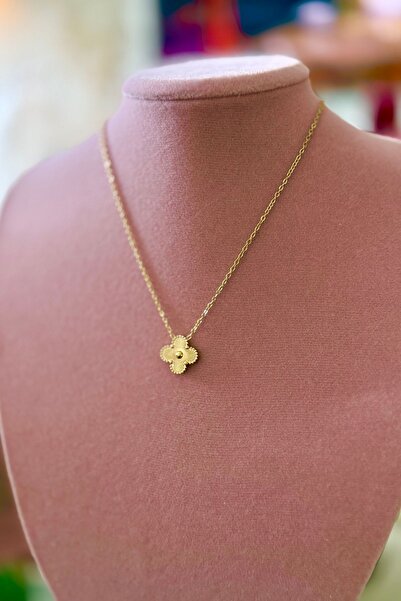 Trendy Butik Çelik Yonca Kolye